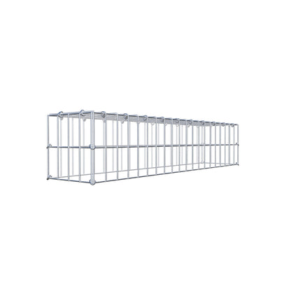Gabbione aggiuntivo di tipo 3 100 cm x 20 cm x 20 cm (L x A x P), maglia 5 cm x 10 cm, anello a C
