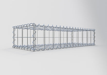 Gabione 100 cm x 20 cm x 40 cm (L x H x T), Maschenweite 10 cm x 10 cm, Spirale