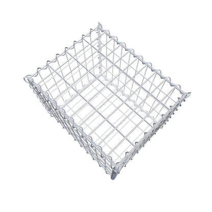 Schanskorf 50 cm x 40 cm x 40 cm (L x H x D), maaswijdte 5 cm x 10 cm, spiraalvormig