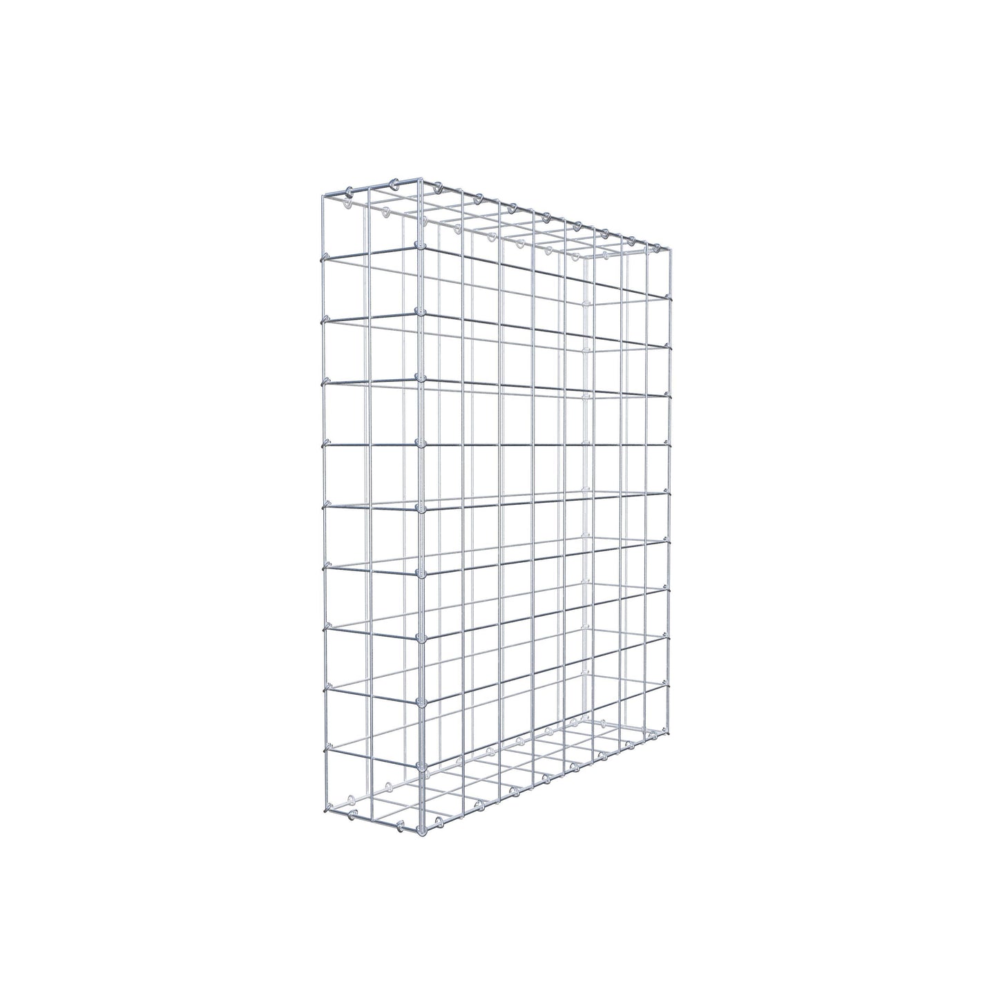 Gabião 100 cm x 80 cm x 20 cm (C x A x P), malhagem 10 cm x 10 cm, anel C
