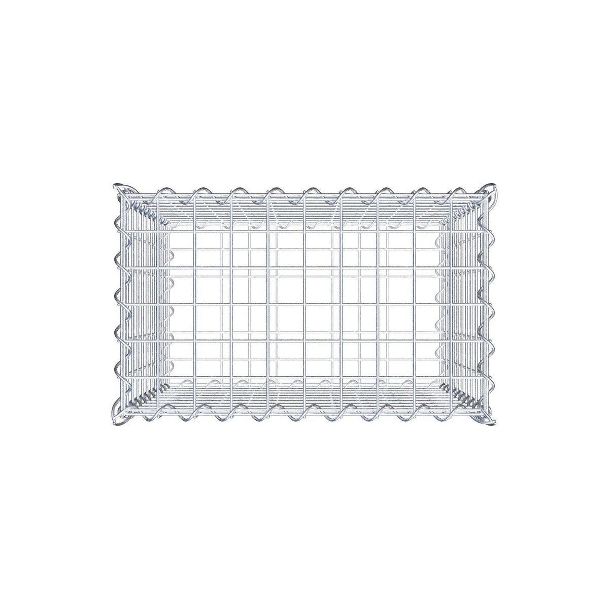 Gabião 50 cm x 50 cm x 30 cm (C x A x P), malhagem 5 cm x 5 cm, espiral