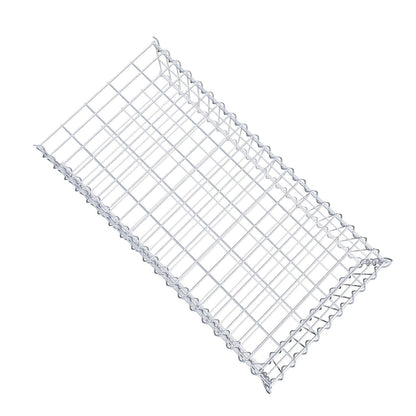 Gabion rapporté type 2 100 cm x 20 cm x 50 cm (L x H x P), mailles 5 cm x 10 cm, spirale