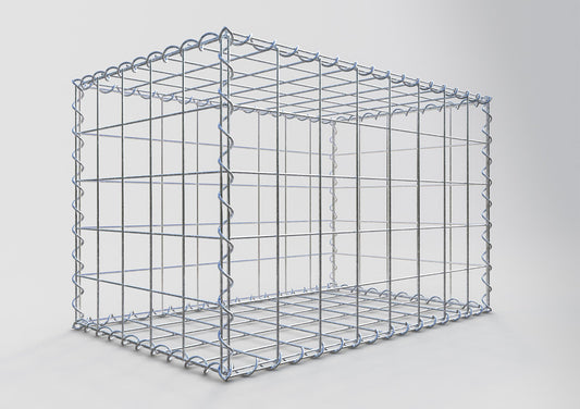 Gabião 80 cm x 50 cm x 50 cm (C x A x P), malhagem 10 cm x 10 cm, espiral