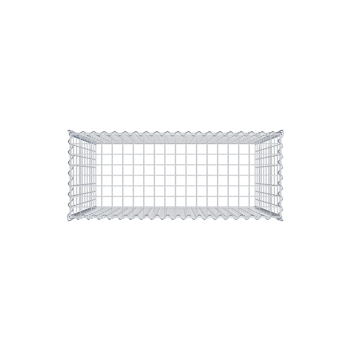 Gabion rapporté type 3 100 cm x 100 cm x 40 cm (L x H x P), mailles 5 cm x 10 cm, spirale