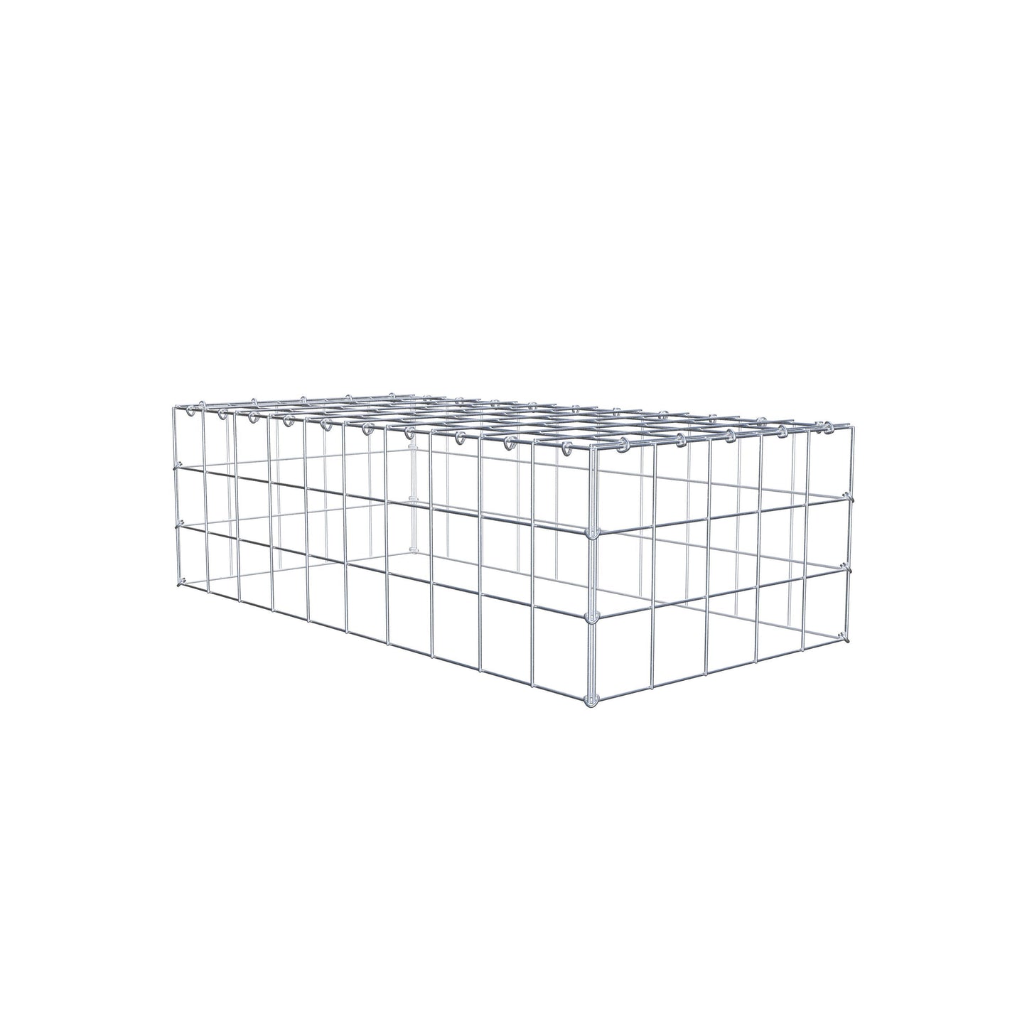 Anbaugabione Typ 3 100 cm x 30 cm x 50 cm (L x H x T), Maschenweite 10 cm x 10 cm, C-Ring