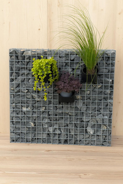 Maceta colgante de gaviones para flores y plantas 15 cm x 15 cm x 15 cm (L x A x P)