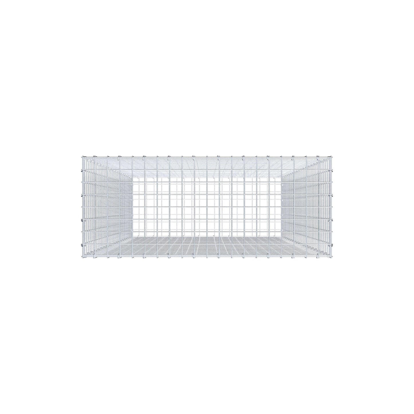 Gabion 200 cm x 100 cm x 40 cm (L x H x D), maskestørrelse 5 cm x 5 cm, C-ring