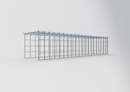Gabion rapporté type 4 100 cm x 20 cm x 20 cm (L x H x P), mailles 5 cm x 5 cm, spirale