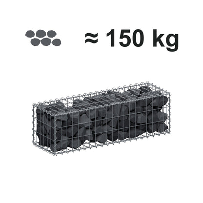 Gabione 100 cm x 30 cm x 30 cm (L x H x T), Maschenweite 5 cm x 10 cm, Spirale