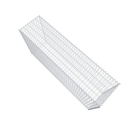 Schanskorf 200 cm x 100 cm x 50 cm (L x H x D), maaswijdte 5 cm x 10 cm, spiraalvormig