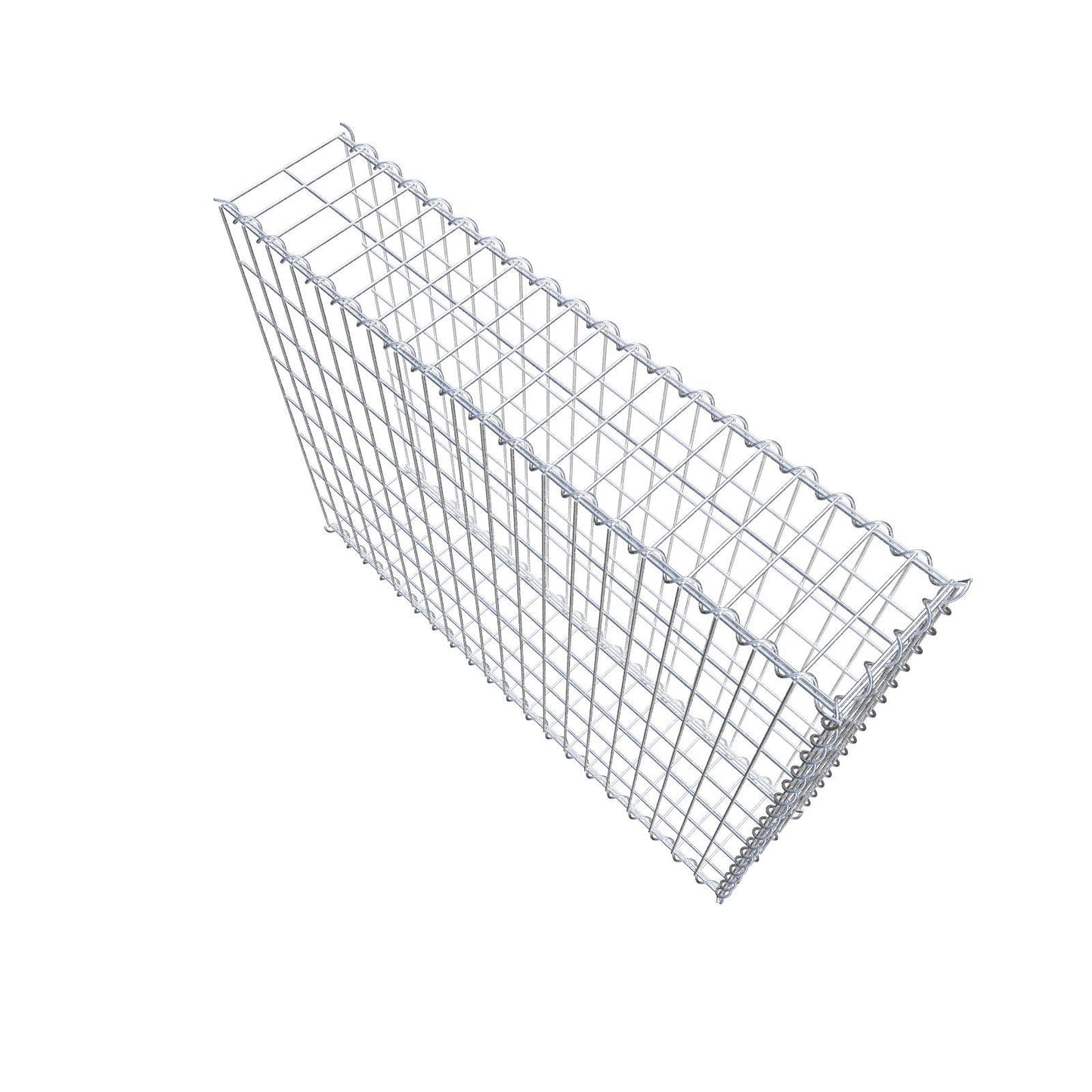 Gavión adulto tipo 2 100 cm x 80 cm x 20 cm (largo x alto x profundidad), tamaño de malla 5 cm x 10 cm, espiral