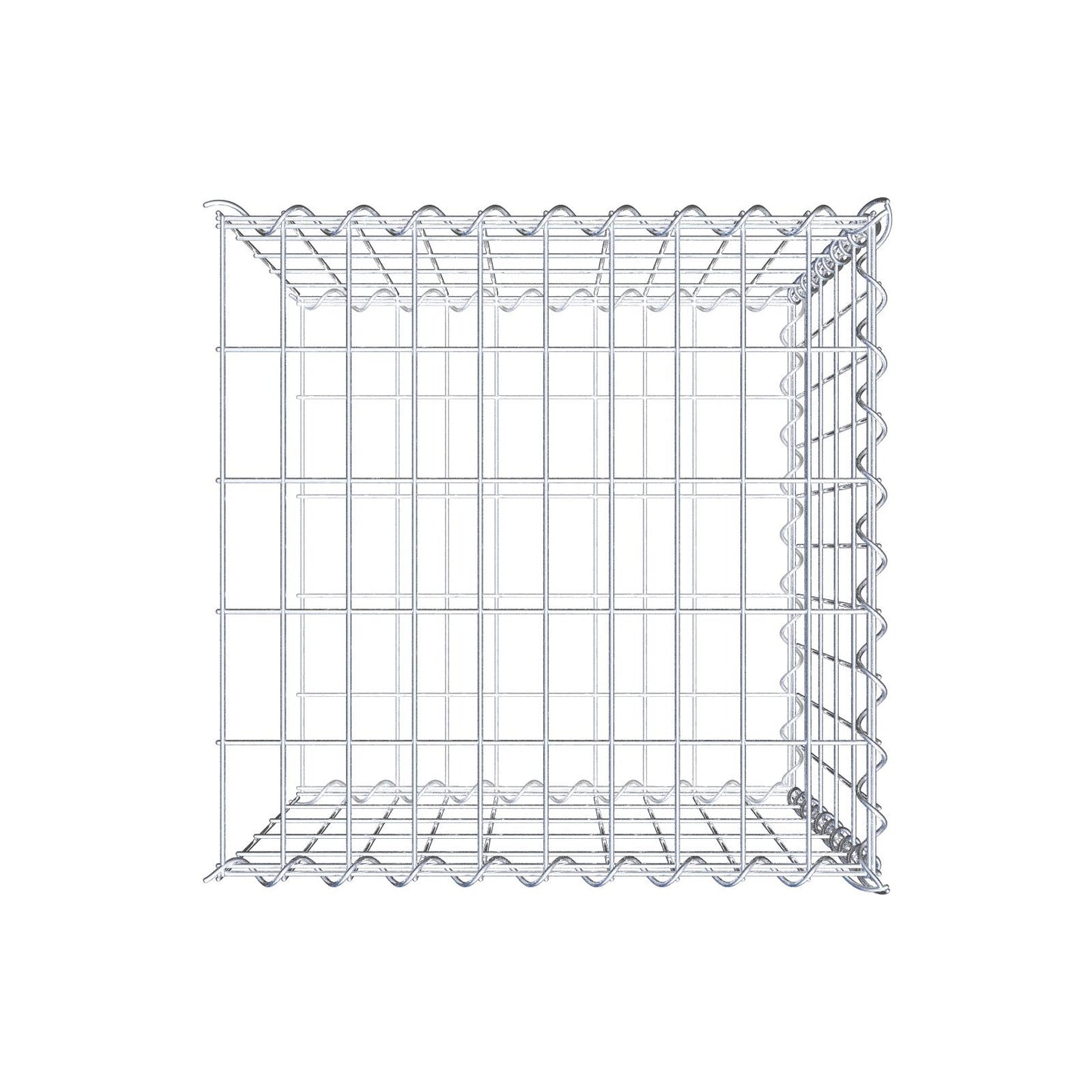 Gabion rapporté type 2 50 cm x 50 cm x 50 cm (L x H x P), mailles 5 cm x 10 cm, spirale