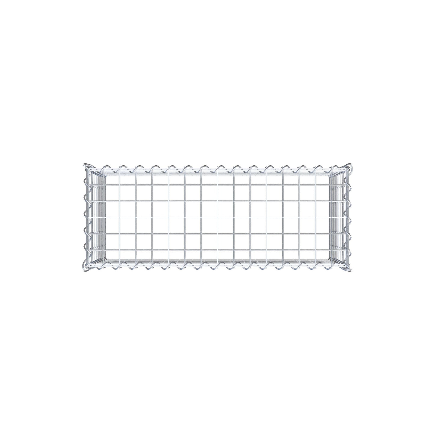 Opvokset gabion type 3 80 cm x 40 cm x 30 cm (L x H x D), maskestørrelse 5 cm x 5 cm, spiral