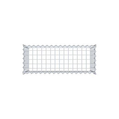 Opvokset gabion type 3 80 cm x 40 cm x 30 cm (L x H x D), maskestørrelse 5 cm x 5 cm, spiral