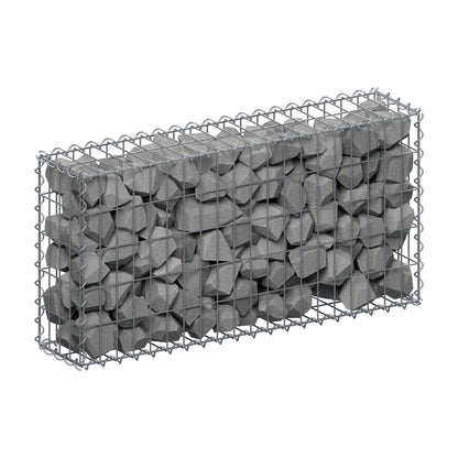 Gabione 100 cm x 50 cm x 20 cm (L x H x T), Maschenweite 5 cm x 10 cm, Spirale