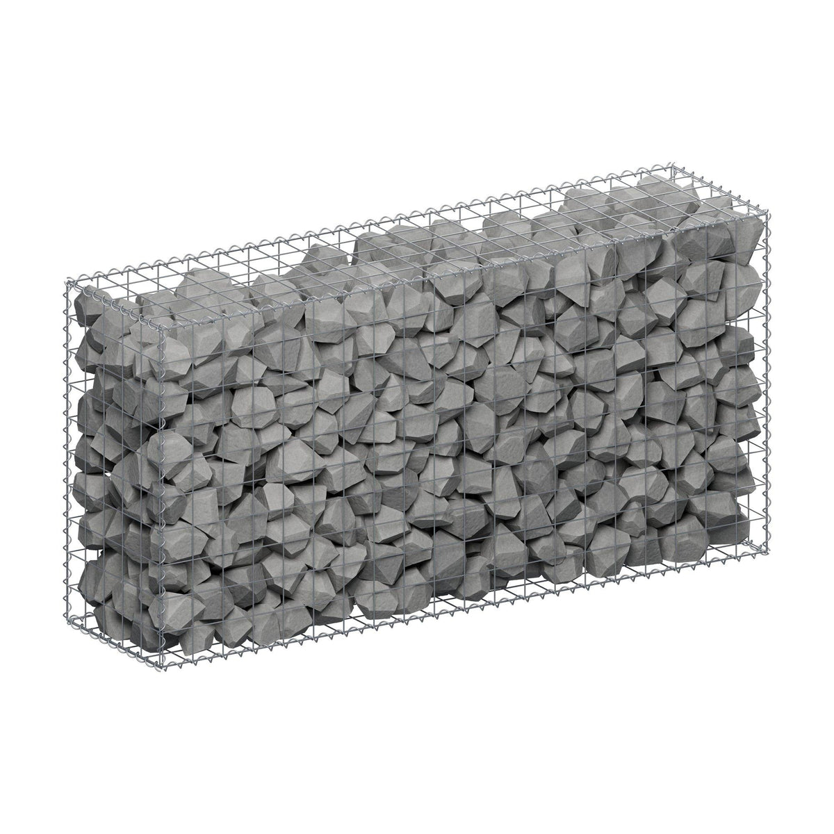 Gabbione 200 cm x 100 cm x 50 cm (L x H x P), maglia 10 cm x 10 cm, spirale