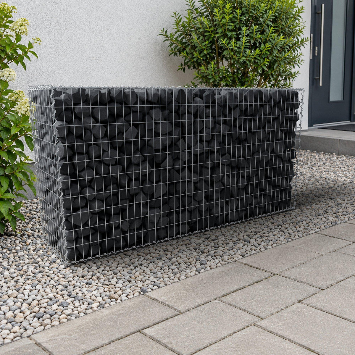Schanskorf 200 cm x 100 cm x 50 cm (L x H x D), maaswijdte 5 cm x 10 cm, spiraalvormig