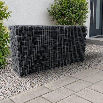 Schanskorf 200 cm x 100 cm x 50 cm (L x H x D), maaswijdte 5 cm x 10 cm, spiraalvormig