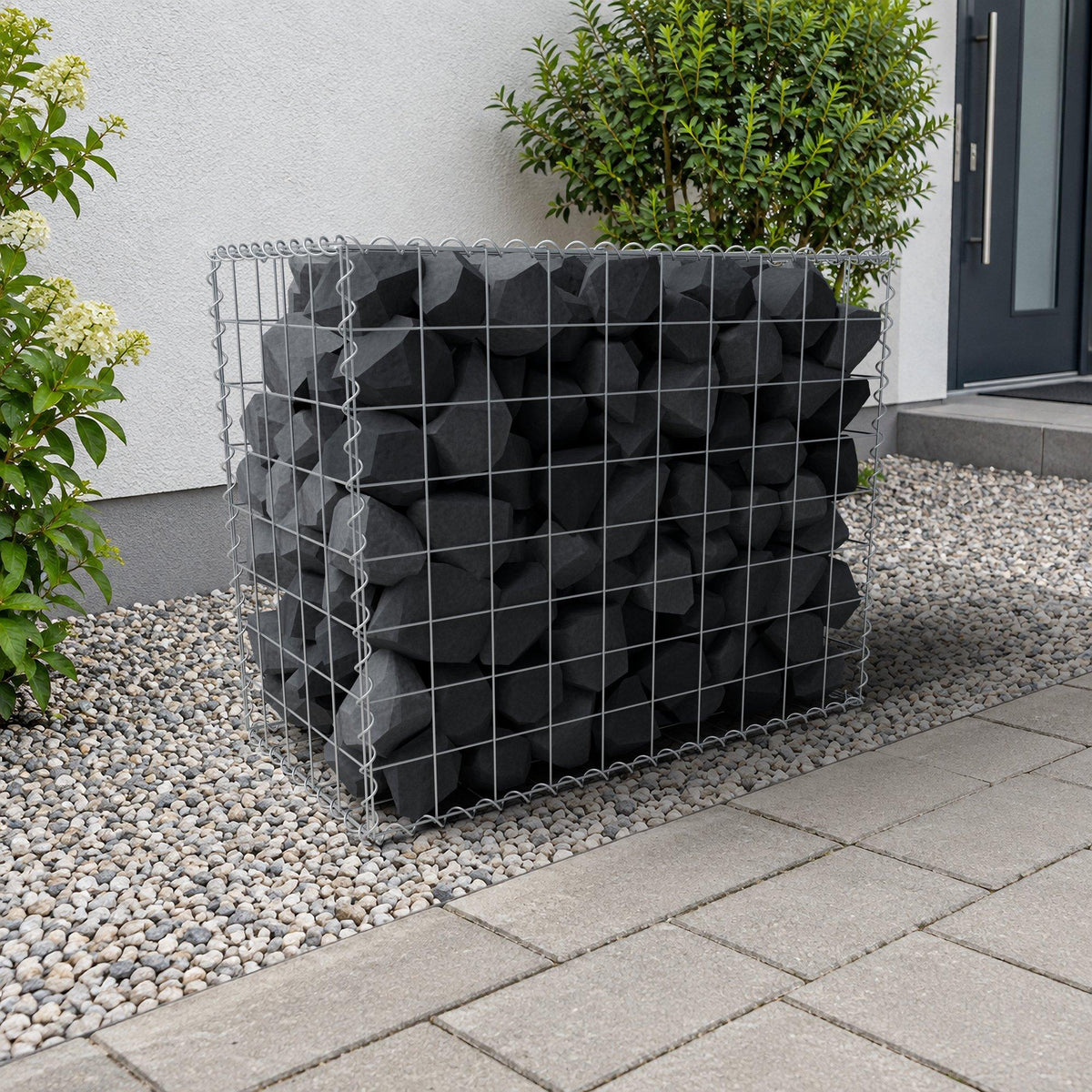 Gabione 100 cm x 80 cm x 50 cm (L x H x T), Maschenweite 10 cm x 10 cm, Spirale