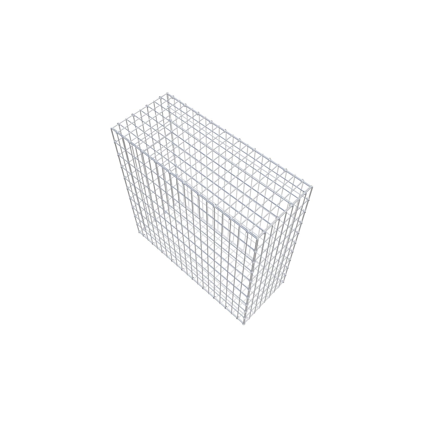Gabião 100 cm x 100 cm x 40 cm (C x A x P), malhagem 5 cm x 10 cm, anel C