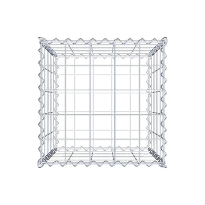 Schanskorf 50 cm x 50 cm x 50 cm (L x H x D), maaswijdte 10 cm x 10 cm, spiraal