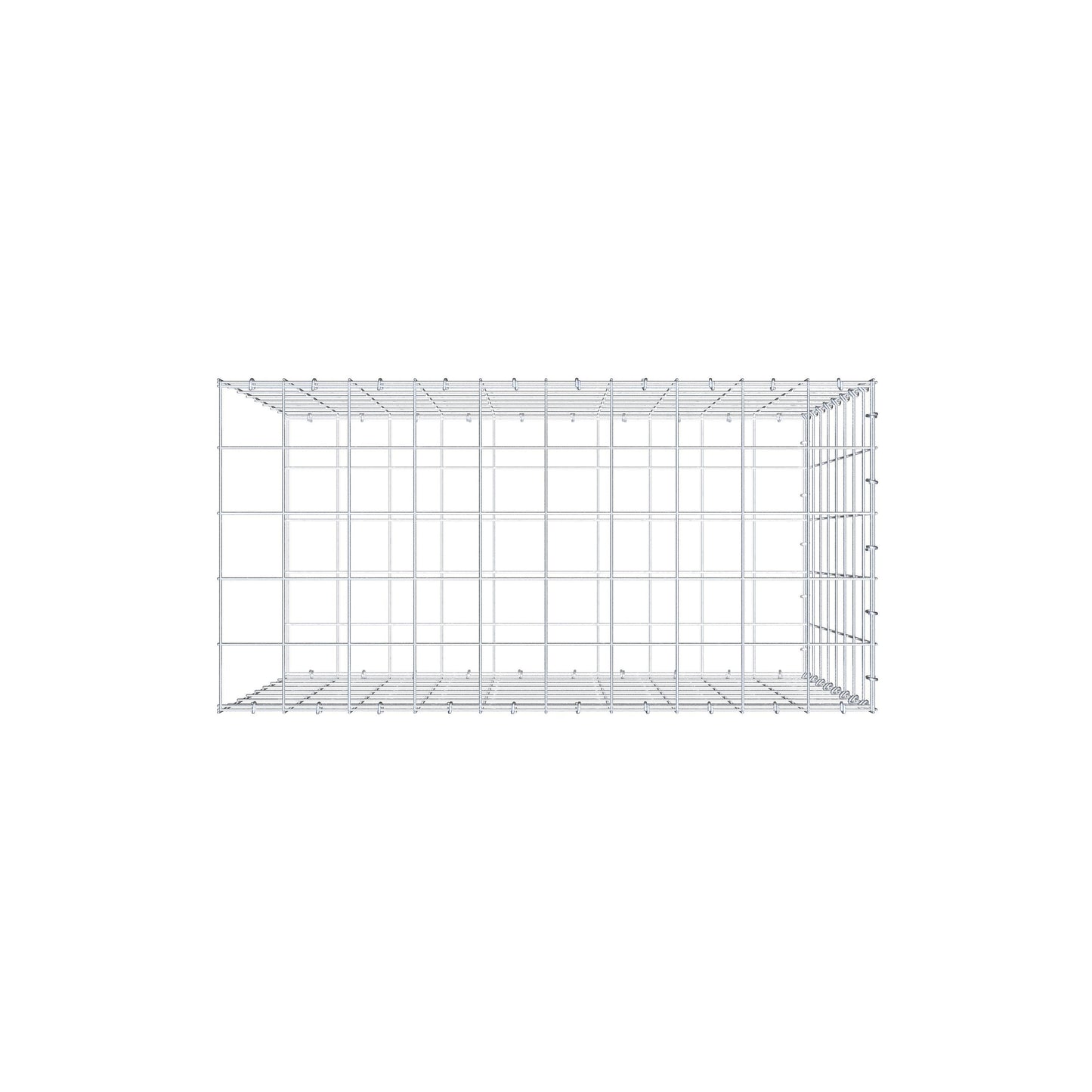 Fourche rapportée type 2 100 cm x 80 cm x 50 cm (L x H x P), mailles 10 cm x 10 cm, anneau en C