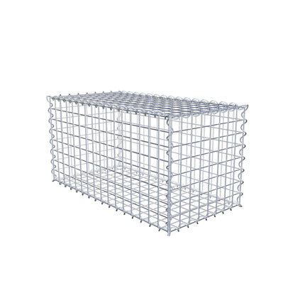 Gabbione 80 cm x 40 cm x 40 cm (L x H x P), maglia 5 cm x 5 cm, spirale