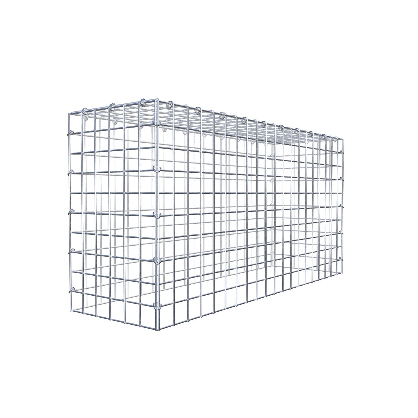 Monteret gabion type 3 100 cm x 50 cm x 30 cm (L x H x D), maskestørrelse 5 cm x 5 cm, C-ring