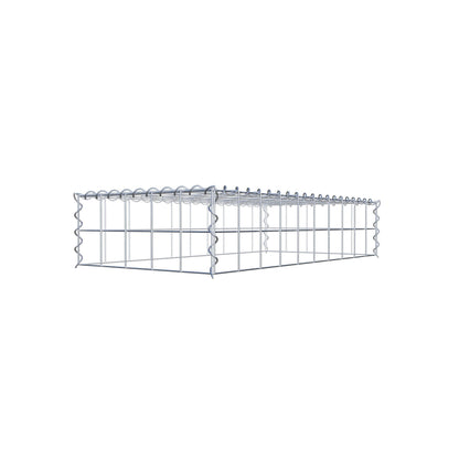 Grown-on gabion type 3 100 cm x 20 cm x 50 cm (L x H x D), mesh size 10 cm x 10 cm, spiral