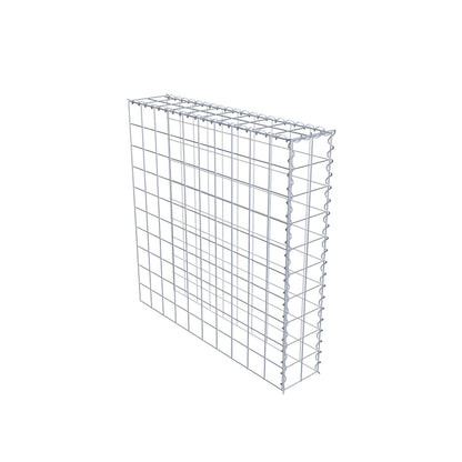 Gabion rapporté type 4 100 cm x 100 cm x 20 cm (L x H x P), mailles 10 cm x 10 cm, spirale