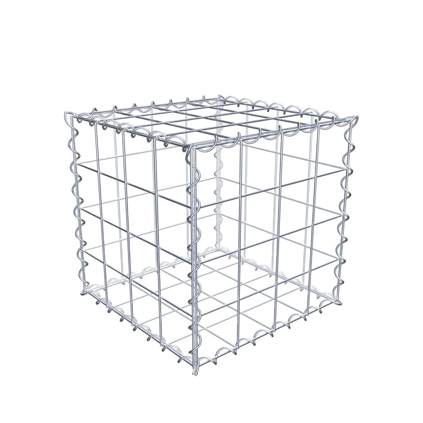 Gabion 40 cm x 40 cm x 40 cm (L x H x D), maskestørrelse 10 cm x 10 cm, spiral