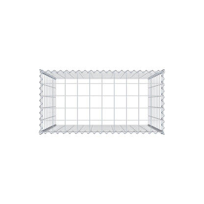 Gabion rapporté type 3 100 cm x 100 cm x 50 cm (L x H x P), mailles 10 cm x 10 cm, spirale