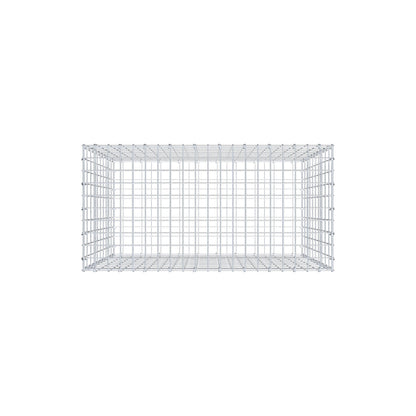 Gabion 100 cm x 100 cm x 50 cm (L x H x P), mailles 5 cm x 10 cm, anneau en C