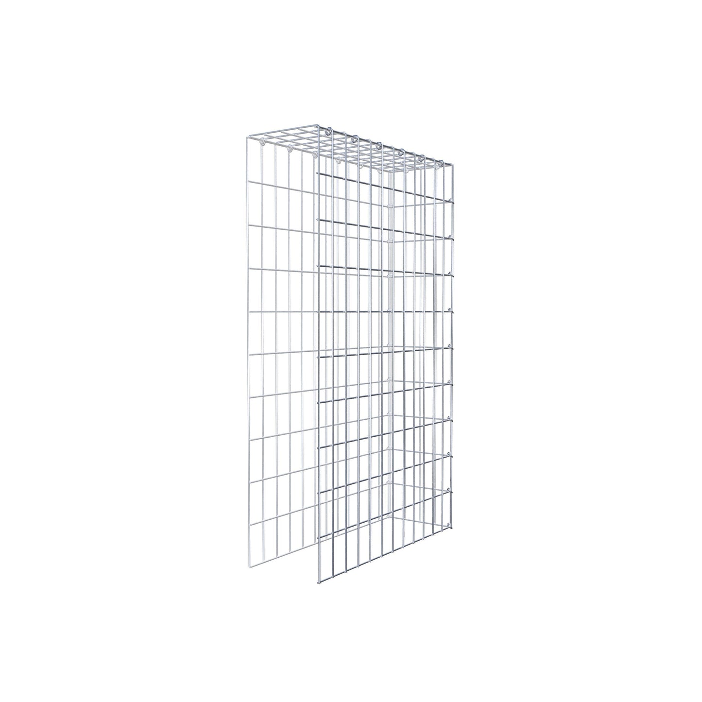 Fourche rapportée type 4 100 cm x 60 cm x 20 cm (L x H x P), mailles 5 cm x 10 cm, anneau C