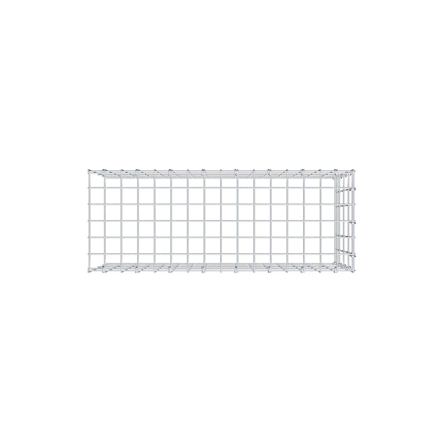 Fourche rapportée type 4 80 cm x 40 cm x 30 cm (L x H x P), mailles 5 cm x 10 cm, anneau C