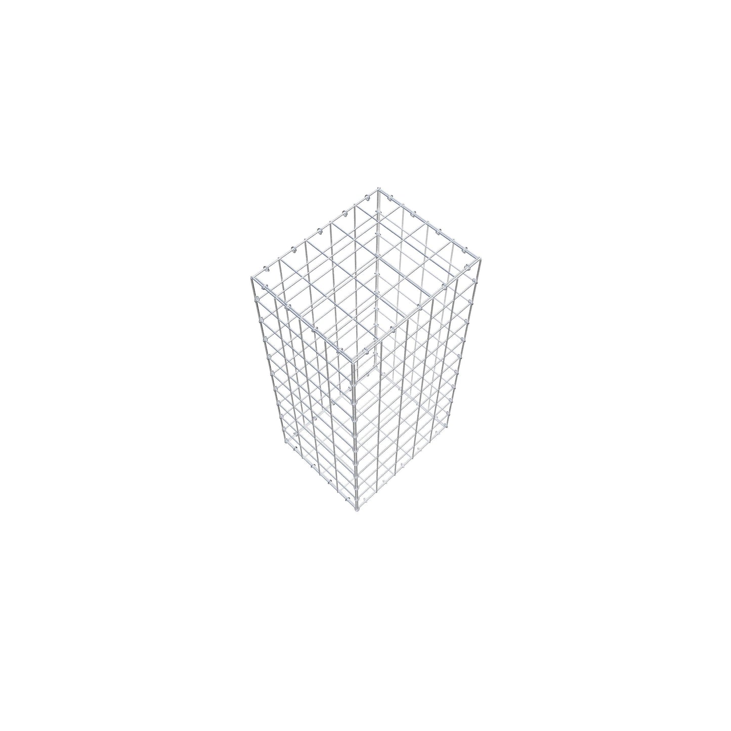 Gabion 100 cm x 40 cm x 50 cm (L x H x P), mailles 10 cm x 10 cm, anneau en C