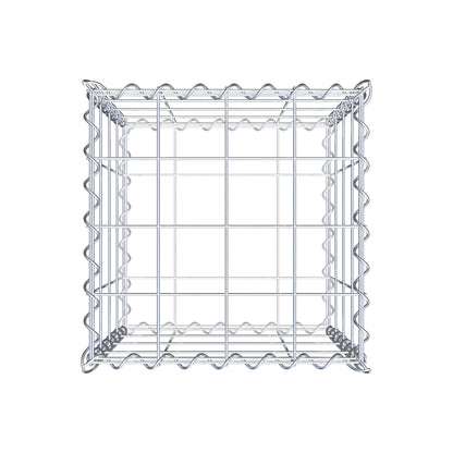 Schanskorf 40 cm x 40 cm x 40 cm (L x H x D), maaswijdte 10 cm x 10 cm, spiraal