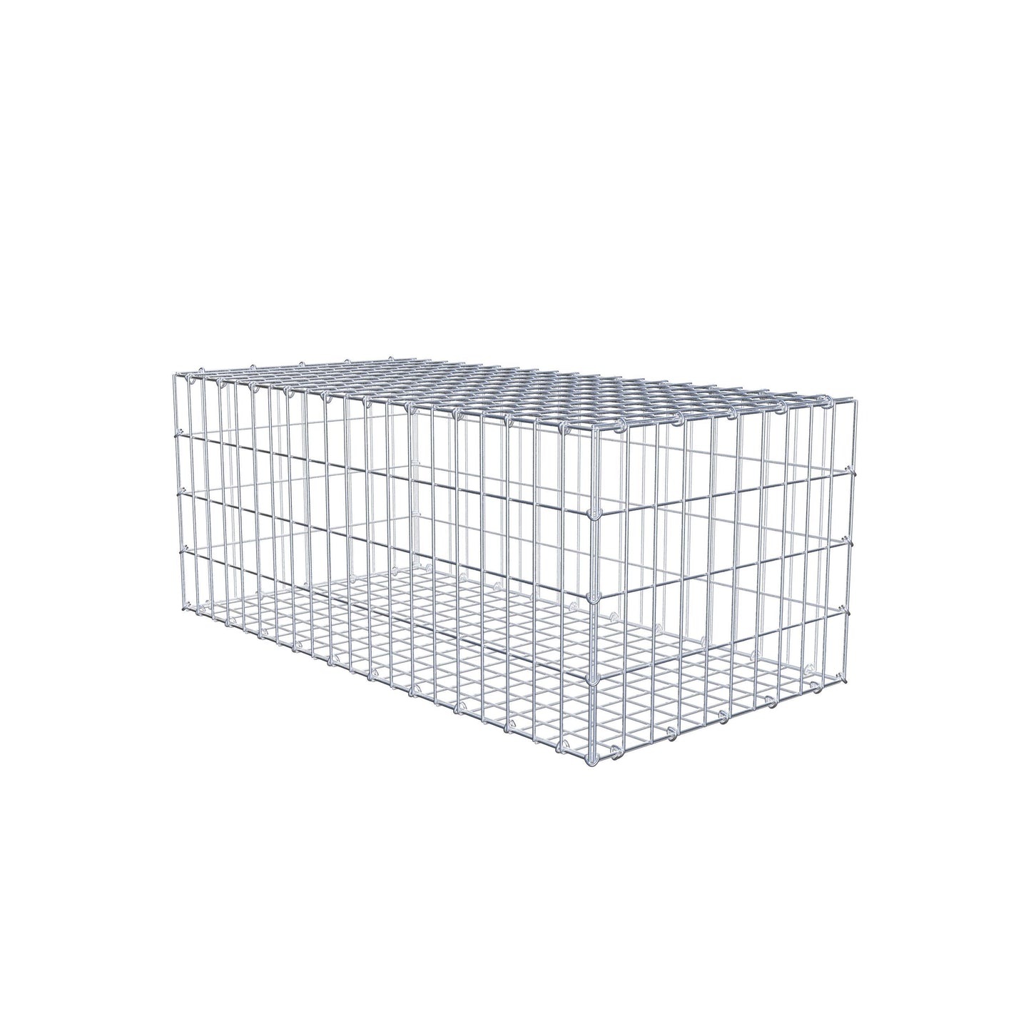 Gavión 100 cm x 40 cm x 50 cm (L x A x P), luz de malla 5 cm x 10 cm, anillo en C