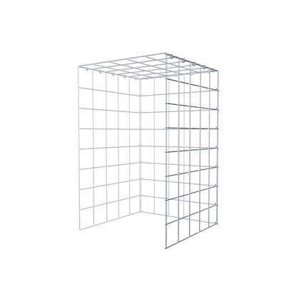 Monteret gabion type 4 80 cm x 50 cm x 50 cm (L x H x D), maskestørrelse 10 cm x 10 cm, C-ring