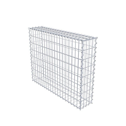 Gabbione 100 cm x 80 cm x 20 cm (L x H x P), maglia 5 cm x 10 cm, spirale