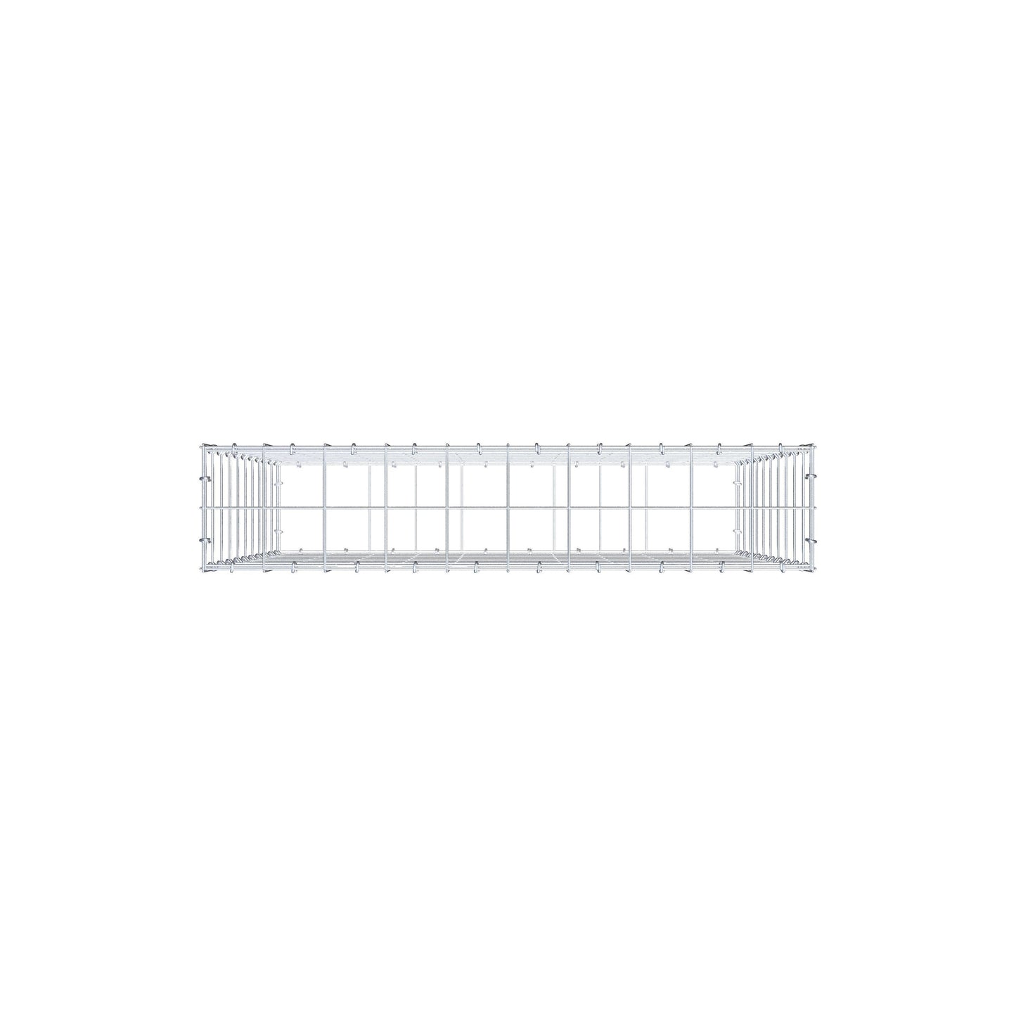 Gabione 100 cm x 100 cm x 20 cm (L x H x T), Maschenweite 10 cm x 10 cm, C-Ring