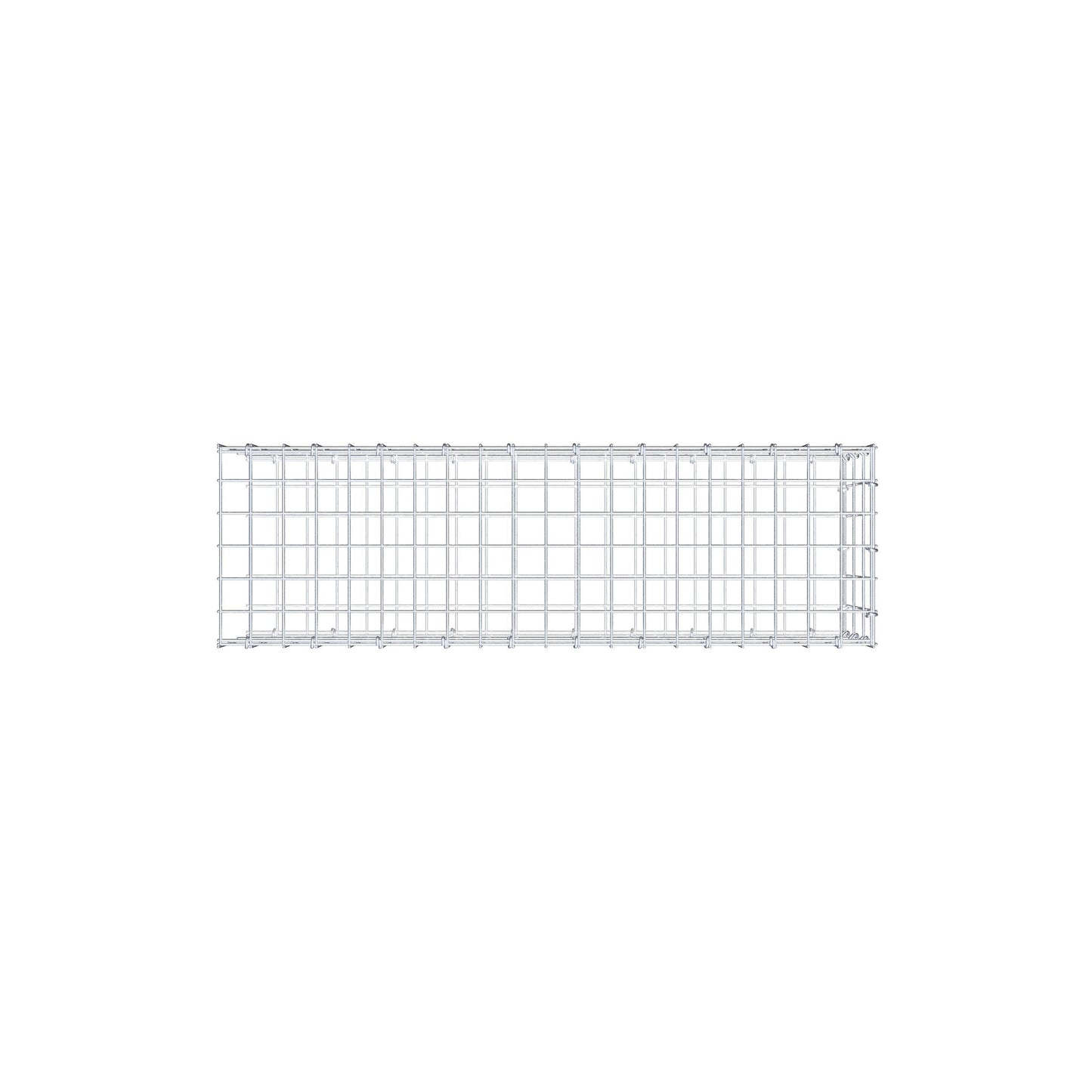 Monteret gabion type 2 100 cm x 30 cm x 30 cm, maskestørrelse 5 cm x 10 cm, C-ring