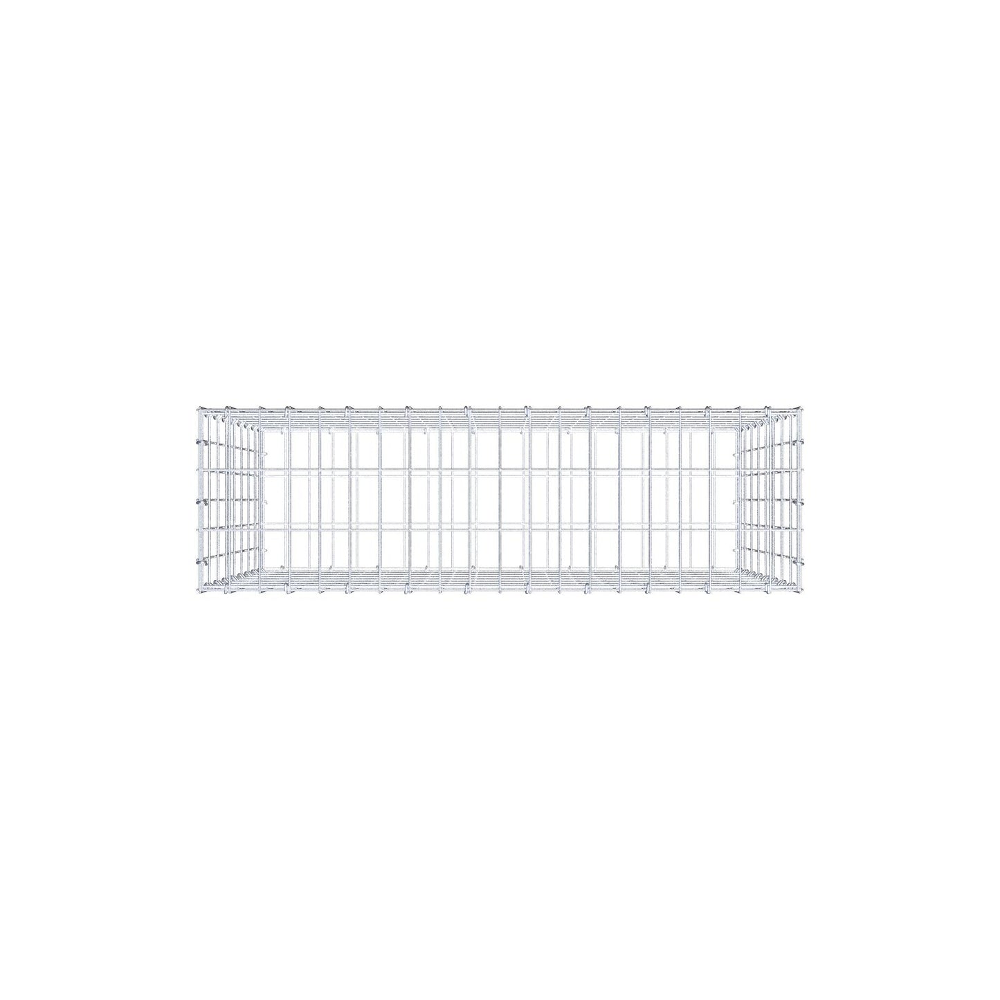 Gabbione 100 cm x 80 cm x 30 cm (L x H x P), maglia 5 cm x 10 cm, anello a C