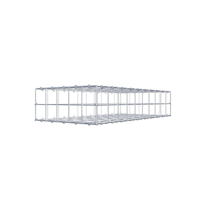 Gabion 100 cm x 20 cm x 50 cm (L x H x D), maskstorlek 10 cm x 10 cm, C-ring