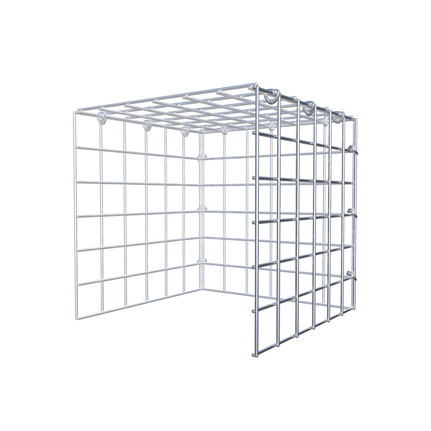 Monteret gabion type 4 30 cm x 30 cm x 30 cm (L x H x D), maskestørrelse 5 cm x 5 cm, C-ring