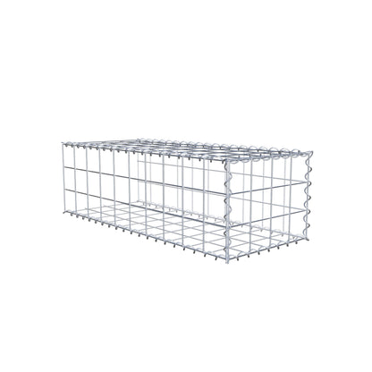 Opvokset gabion type 2 100 cm x 30 cm x 40 cm (L x H x D), maskestørrelse 10 cm x 10 cm, spiral