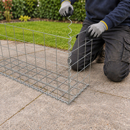 Gabion 100 cm x 50 cm x 30 cm (L x H x P), mailles 10 cm x 10 cm, spirale
