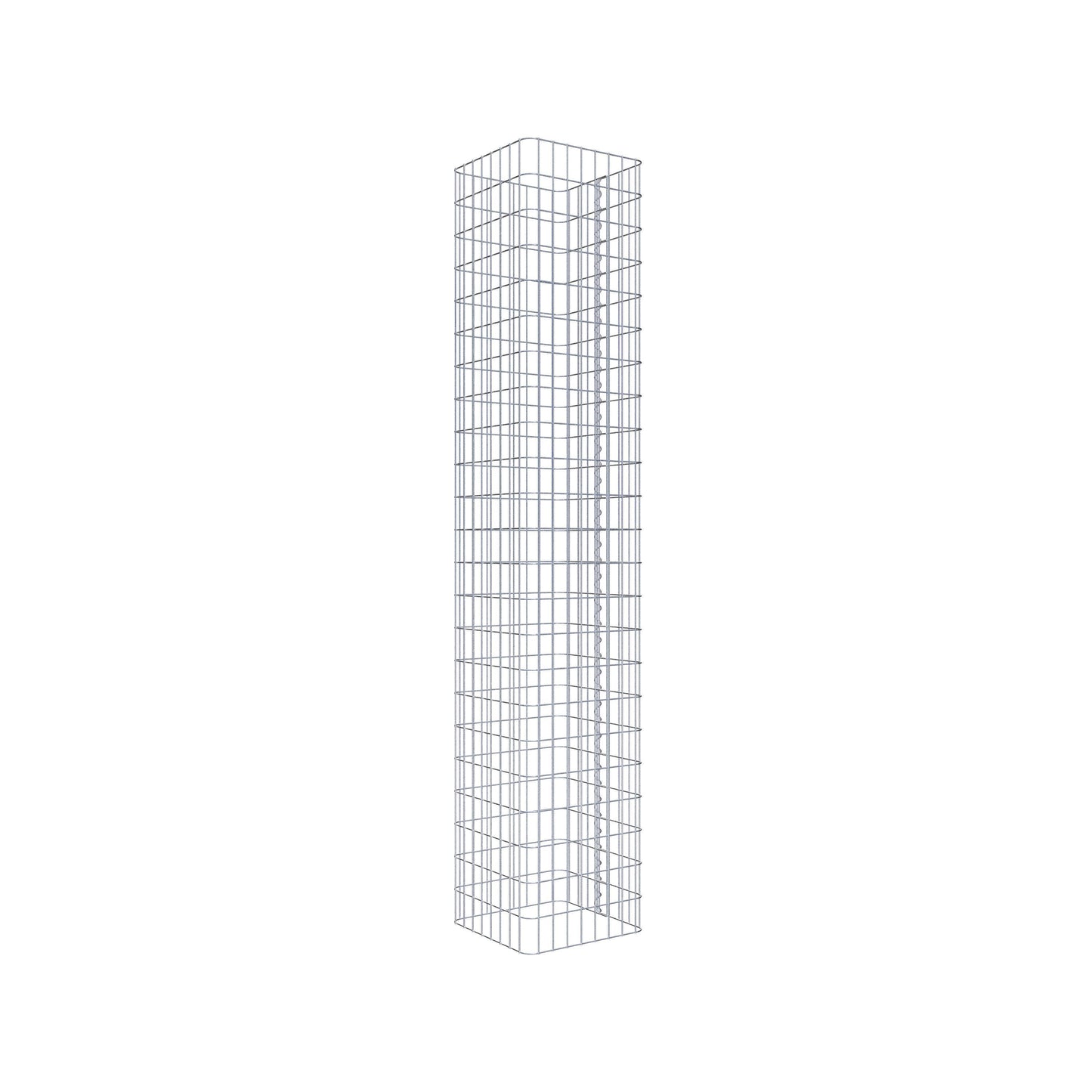 Columna de gaviones angular 42 cm x 42 cm, 230 cm de altura, MW 5 cm x 10 cm