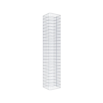 Columna de gaviones angular 42 cm x 42 cm, 230 cm de altura, MW 5 cm x 10 cm