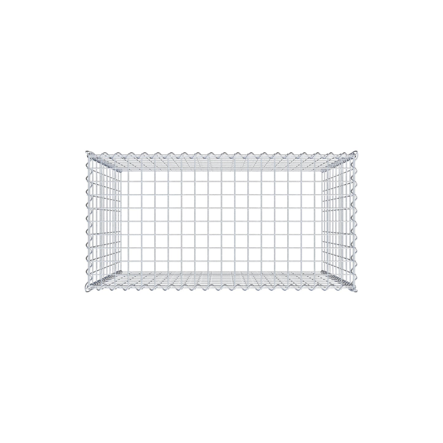 Gabion rapporté type 3 100 cm x 100 cm x 50 cm (L x H x P), mailles 5 cm x 10 cm, spirale